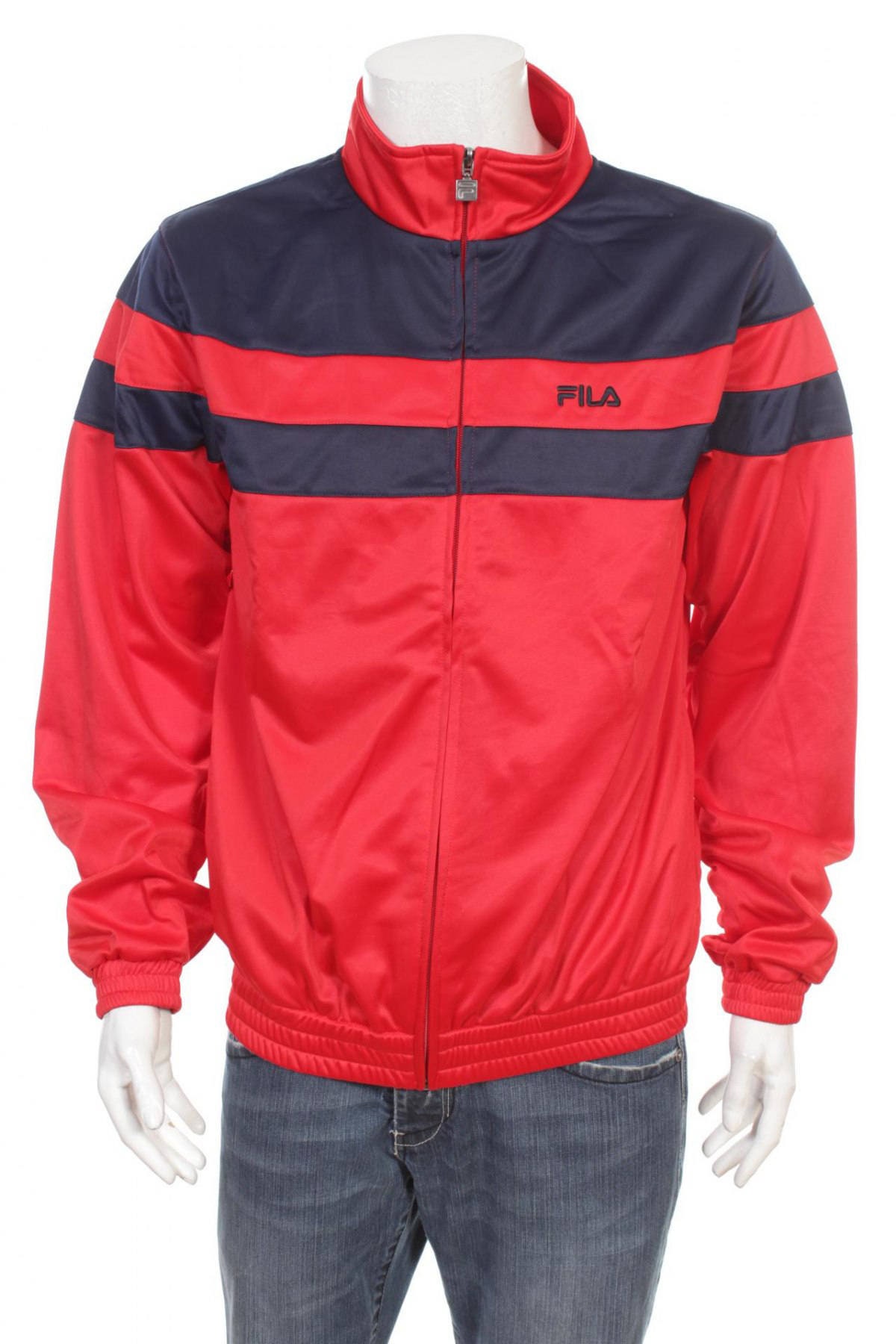 Fila Track Jacke Buchshafte Farbe Block Marine Blau /Rot Größe L von VapeoVintage