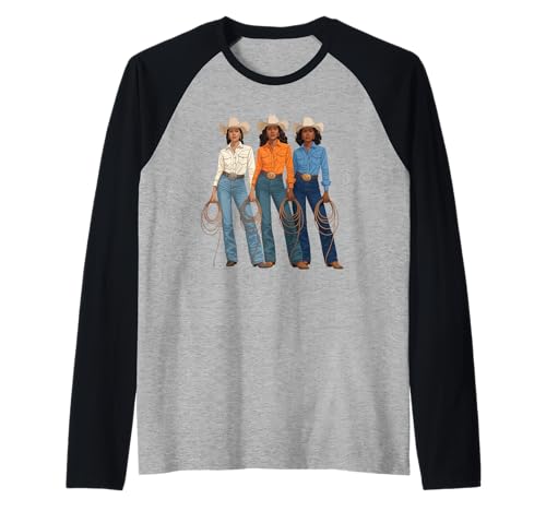 Lustig Latina Cowgirl Spruch Rodeo Schwestern Western Frauen Männer Raglan Lustig Latina Cowgirl Spruch Rodeo Schwestern Western Frauen Männer Raglan von Vaquera Squad Mexican Heritage Ranch Culture Mom