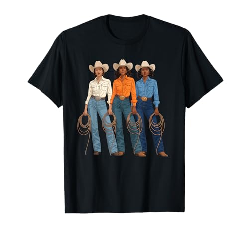 Lustig Latina Cowgirl Spruch Rodeo Schwestern Western Frauen Männer T-Shirt von Vaquera Squad Mexican Heritage Ranch Culture Mom