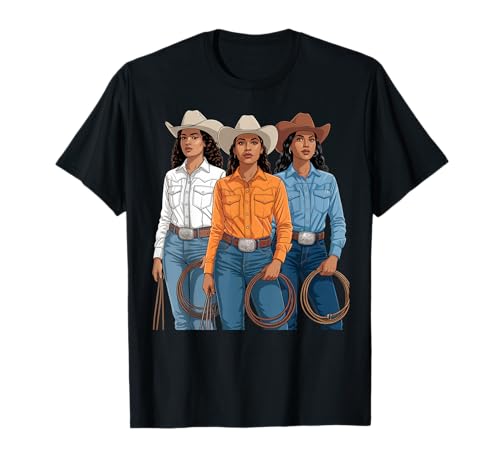 Lustig Latina Cowgirl Spruch Rodeo Schwestern Western Frauen Männer T-Shirt von Vaquera Squad Mexican Heritage Ranch Culture Mom