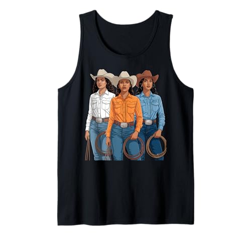 Lustig Latina Cowgirl Spruch Rodeo Schwestern Western Frauen Männer Tank Top von Vaquera Squad Mexican Heritage Ranch Culture Mom