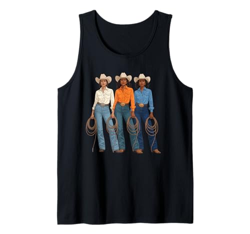 Lustig Latina Cowgirl Spruch Rodeo Schwestern Western Frauen Männer Tank Top von Vaquera Squad Mexican Heritage Ranch Culture Mom
