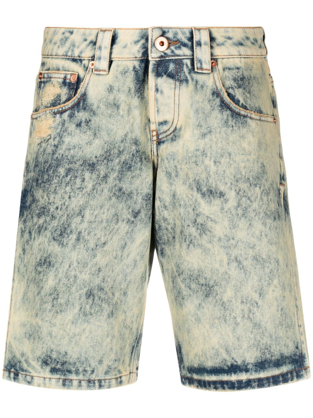 Vaquera Jeans-Shorts mit Logo-Patch - Blau von Vaquera