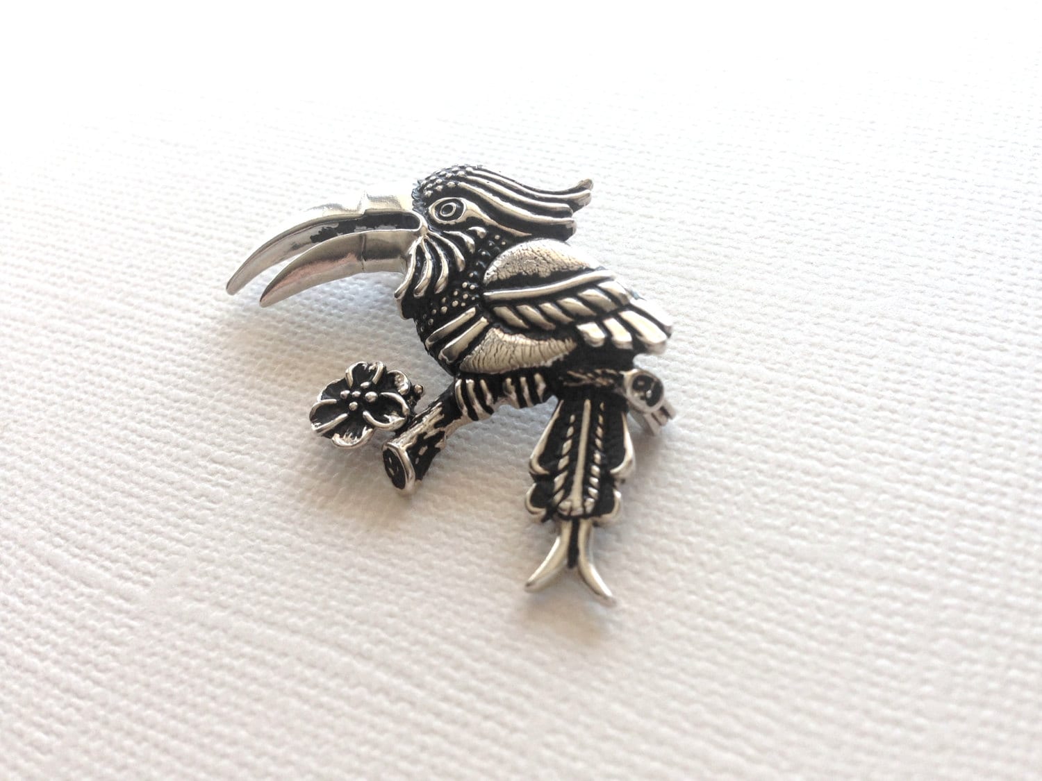 Tukan Brosche Aus Sterling Silber, Schmuck von VaraJewels