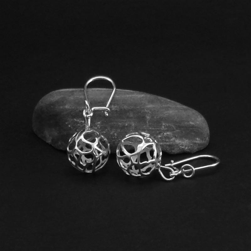 sterling Silber Kugel Ohrringe sterling Silber Kugel Ohrringe von Varabin