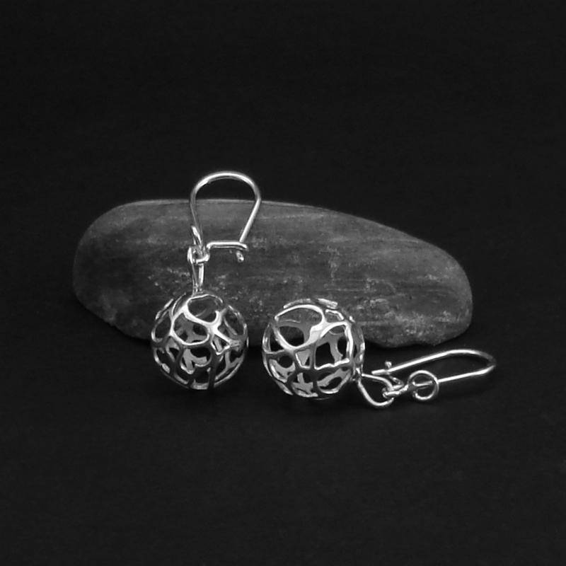 sterling Silber Kugel Ohrringe sterling Silber Kugel Ohrringe von Varabin