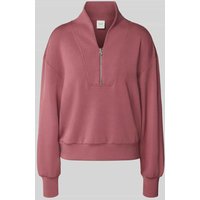 VARLEY Sweatshirt mit Stehkragen und Reißverschluss Modell 'davidson' in Dunkelrot Melange, Größe XL von Varley