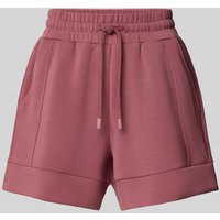 VARLEY Sweatshorts aus Viskose-Mix mit Eingrifftaschen Modell 'atrium' in Dunkelrot Melange, Größe M von Varley