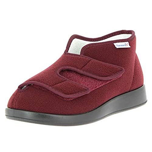 VAROMED Genua Gesundheitsschuhe Damen & Herren Bordeaux I Gr. 37 I Orthopädische Schuhe für geschwollene Füße, extrabreit in Weite L I Wechselfußbett I Made in Germany von VAROMED
