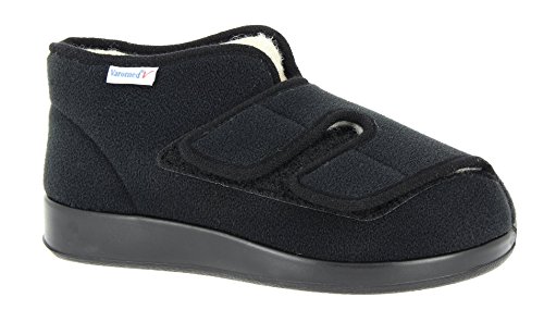 VAROMED Genua Gesundheitsschuhe Damen & Herren Schwarz I Gr. 42 I Orthopädische Schuhe für geschwollene Füße, extrabreit in Weite L I Wechselfußbett I Made in Germany von VAROMED
