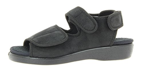 VAROMED Lugano Gesundheitssandalen Schwarz I Gr. 45 I Orthopädische Schuhe Damen & Herren I Schuhe für geschwollene Füße I Sandalen mit Wechselfußbett I Made in Germany von VAROMED