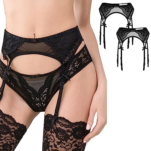 VarsBaby Damen Strapsgürtel Spitze Halter Strumpfhalter Strapsen Slips Dessous Strumpfband Hosenträger Hüfthalter von VarsBaby