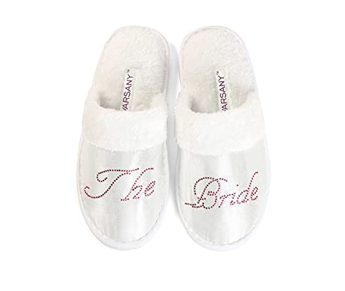 Pink Varsany Die Braut Spa Pantoffeln Junggesellinnenabschied Hochzeit Diamant Strass Kristall Hotelpantoffeln von Varsany