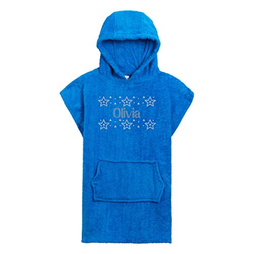 Varsany Kapuzenhandtuch Poncho Jungen M?dchen Strand Bad Kinder Frottee Cobe Hoodie Ideal f?r das Meer, Schwimmen, Baden und Surfen, Blau, 6-9 Jahre von Varsany