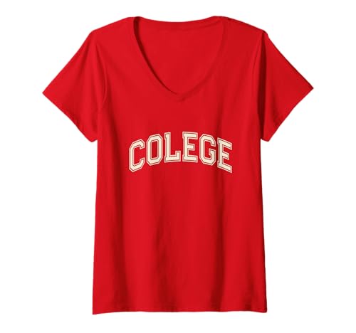 Damen Lustiger College-Schulabschluss-Gag T-Shirt mit V-Ausschnitt Damen Lustiger College-Schulabschluss-Gag T-Shirt mit V-Ausschnitt von Varsity Nolege First Last Day School of Life 2026