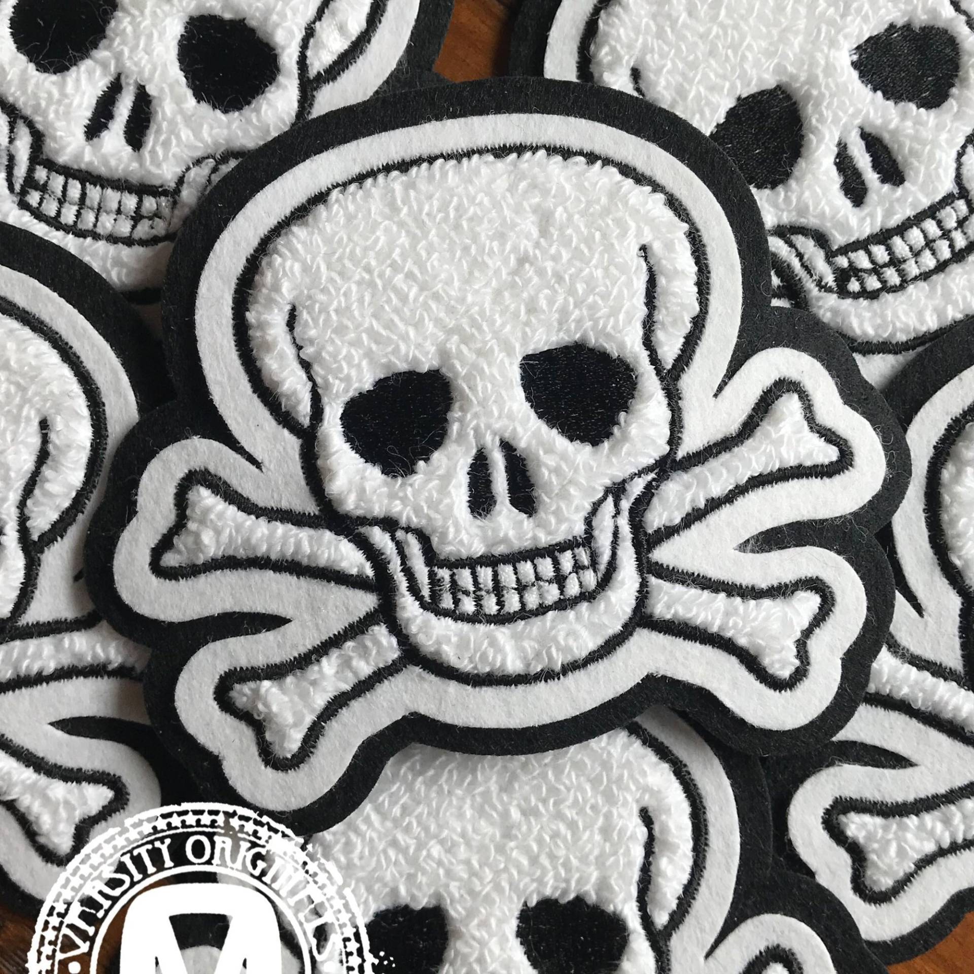 Chenille Totenkopf Aufnäher/In-stock Versandfertig Made in Usa von VarsityOriginals