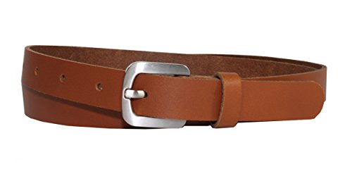 Vascavi Ledergürtel echt Leder Gürtel, Jeansgürtel, Hüftgürtel, Made in Germany, 2 cm breit und ca. 0.25 cm stark (110 cm Gesamtlänge 120 cm, Cognac) von Vascavi