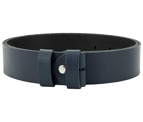 Vascavi ® Wechselgürtel aus Rindsleder, Ledergürtel, 4 cm breit und ca. 0,33 cm stark, Made in Germany, #4-OS2 (85 cm Gesamtlänge 100 cm, Dunkelblau) von Vascavi