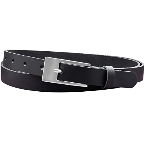 Vascavi Ledergürtel, 2 cm breit, Echtes Leder, Unisex Gürtel für Damen und Herren, MADE IN GERMANY, AM14-SL-Schwarz-105 Vascavi Ledergürtel, 2 cm breit, Echtes Leder, Unisex Gürtel für Damen und Herren, MADE IN GERMANY, AM14-SL-Schwarz-105 von Vascavi