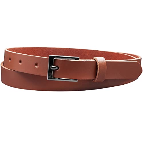 Vascavi Ledergürtel, 2 cm breit, Echtes Leder, Unisex Gürtel für Damen und Herren, MADE IN GERMANY, AM17-SL-Hellbraun-105 Vascavi Ledergürtel, 2 cm breit, Echtes Leder, Unisex Gürtel für Damen und Herren, MADE IN GERMANY, AM17-SL-Hellbraun-105 von Vascavi