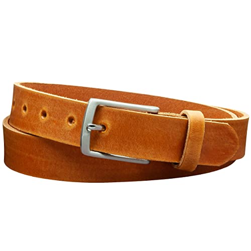 Vascavi Ledergürtel, 3 cm breit, Echtes Leder, Unisex Gürtel für Damen und Herren, MADE IN GERMANY, AM311-GE-Cognac-105 von Vascavi