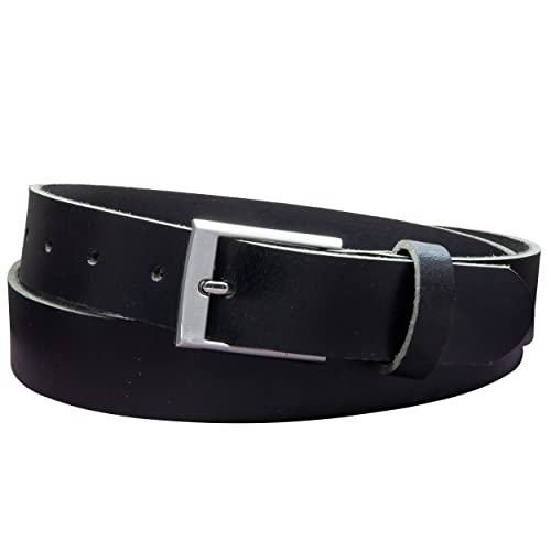 Vascavi Ledergürtel, 3 cm breit, Echtes Leder, Unisex Gürtel für Damen und Herren, MADE IN GERMANY, AM39-VL-Schwarz-95 von Vascavi