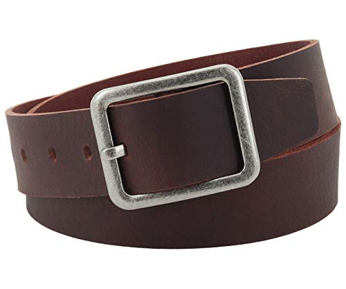 Vascavi Ledergürtel, 4,5 cm breit, Echtes Leder, Unisex Gürtel für Damen und Herren, MADE IN GERMANY, AM62-PL-Dunkelbraun-100 von Vascavi