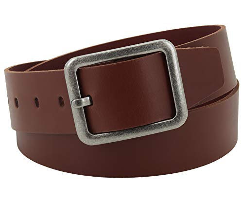 Vascavi Ledergürtel, 4,5 cm breit, Echtes Leder, Unisex Gürtel für Damen und Herren, MADE IN GERMANY, AM62-PL-Hellbraun-110 von Vascavi