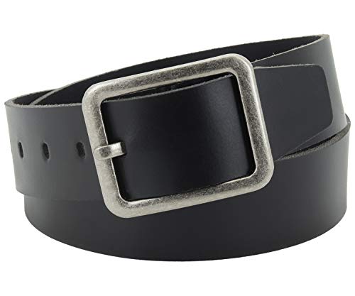 Vascavi Ledergürtel, 4,5 cm breit, Echtes Leder, Unisex Gürtel für Damen und Herren, MADE IN GERMANY, AM62-PL-Schwarz-100 von Vascavi