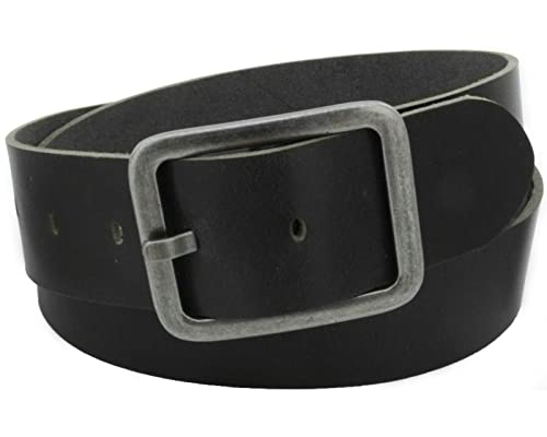 Vascavi Ledergürtel, 4,5 cm breit, Echtes Leder, Unisex Gürtel für Damen und Herren, MADE IN GERMANY, AM62-VL-Schwarz-105 von Vascavi