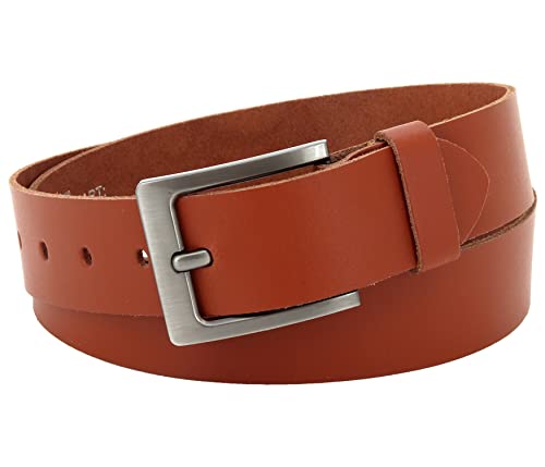 Vascavi Ledergürtel, 4 cm breit, Echtes Leder, Unisex Gürtel für Damen und Herren, MADE IN GERMANY, AM51-SL-Cognac-105 von Vascavi