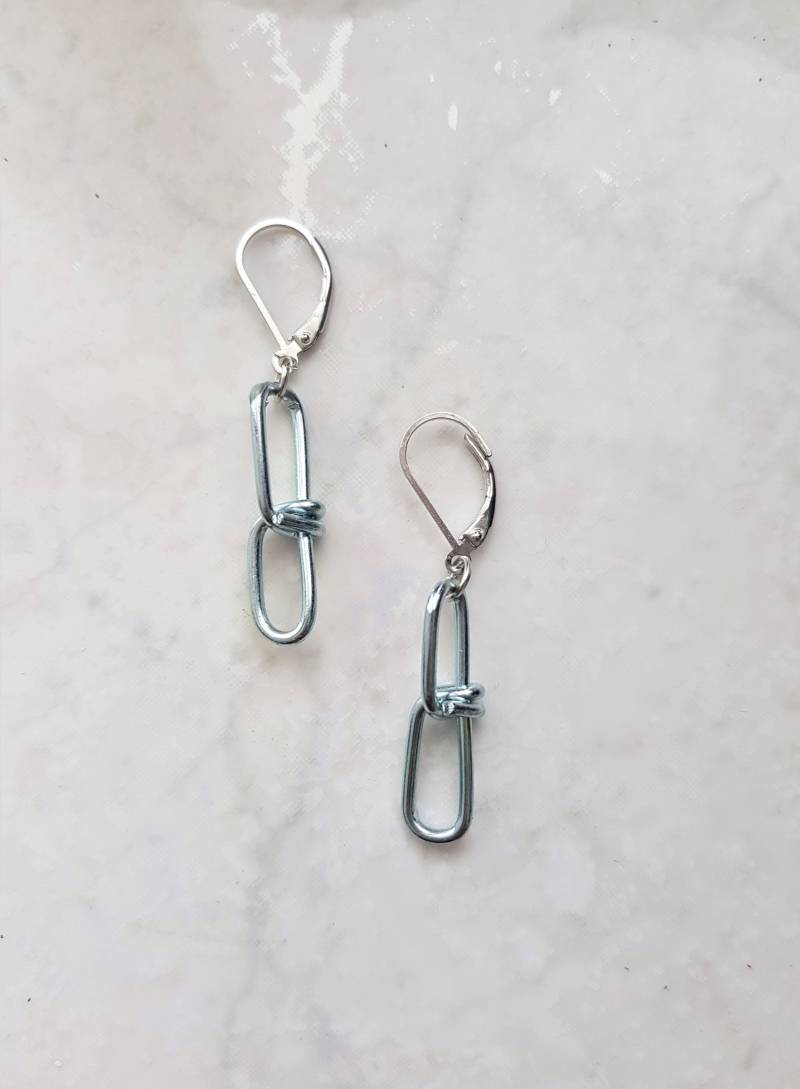 Grobe Silberkette Ohrringe von VaseStudios