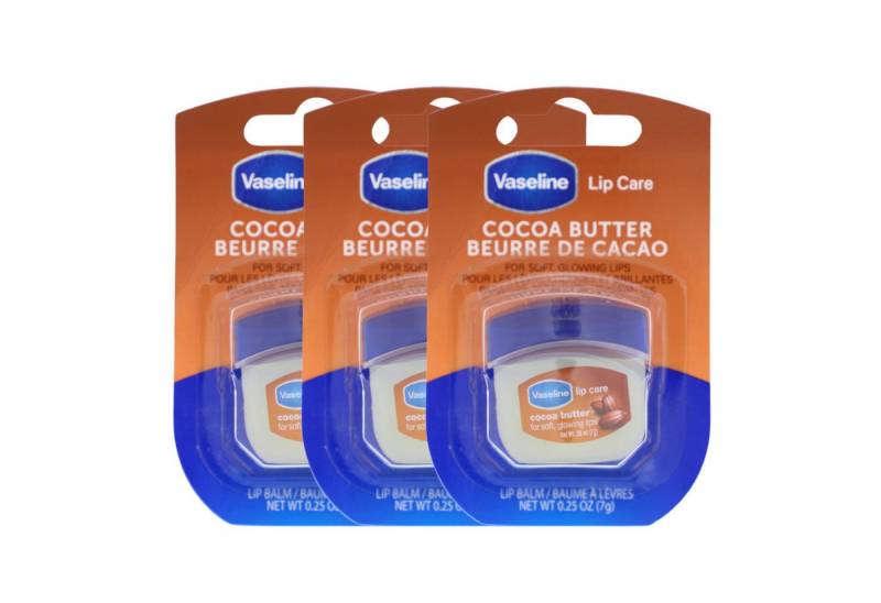 Vaseline Lippenpflegestift 3x Vaseline Lip Therapy Cocoa Butter je 7g Pflegender Lippenbalsam für von Vaseline
