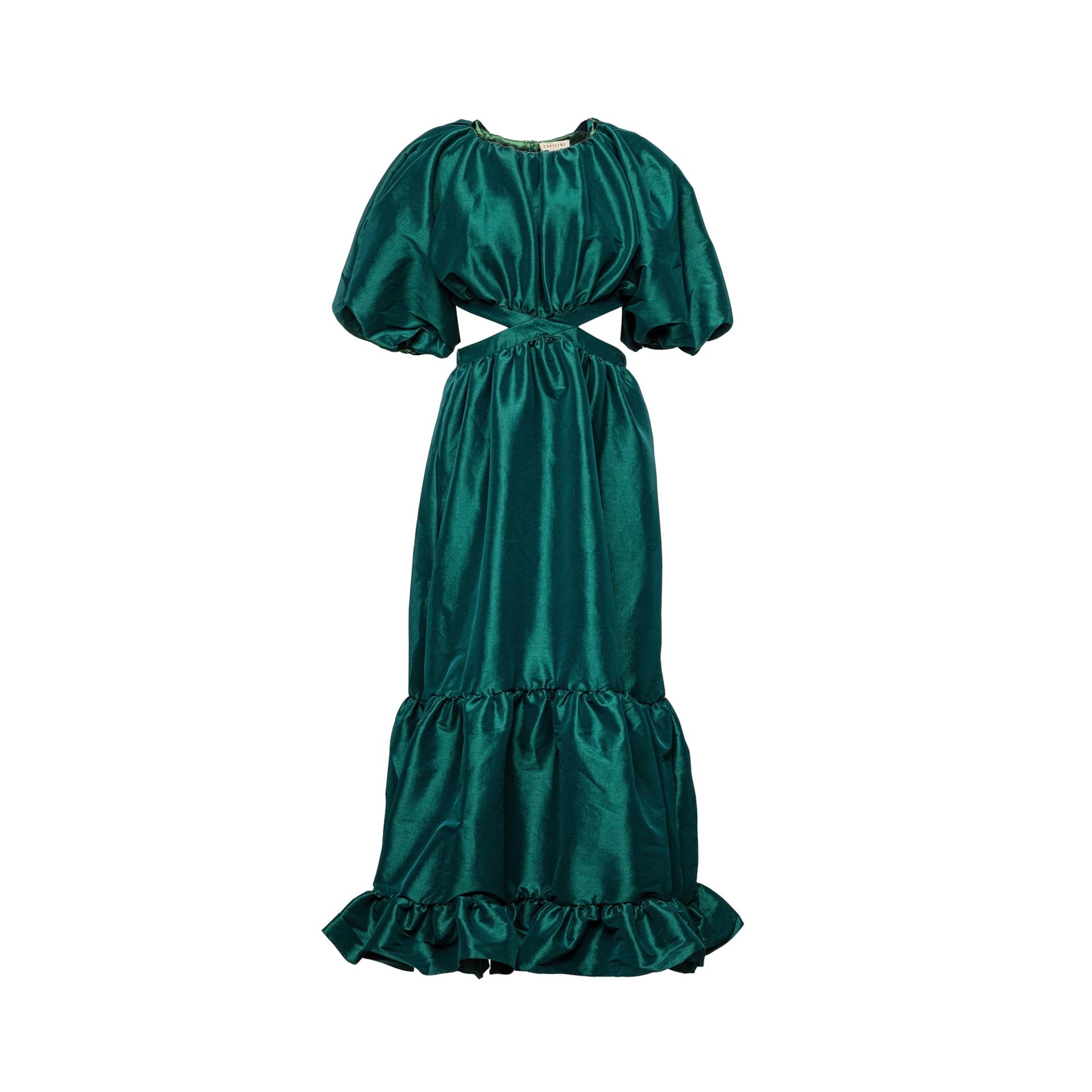 Laila Maxi Taffeta Dress Emerald Green - Green - M - Vasiliki - Maxi dresses Laila Maxi Taffeta Dress Emerald Green - Green - M - Vasiliki - Maxi dresses von Vasiliki
