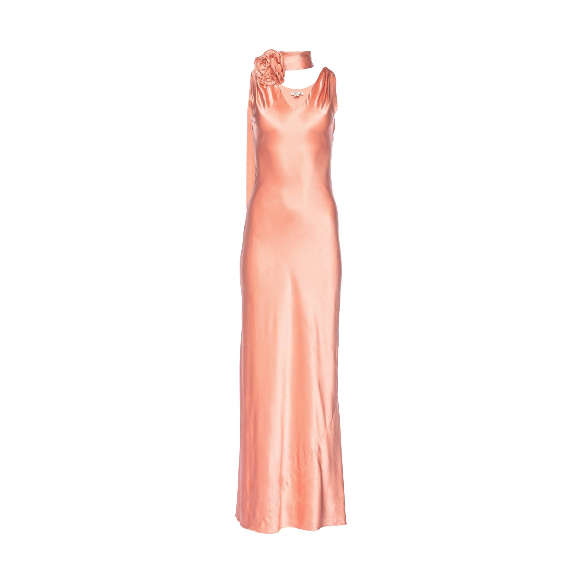 Luna Silk Bias Cut Dress Peach Nectar - Orange - S - Vasiliki - Maxi dresses Luna Silk Bias Cut Dress Peach Nectar - Orange - S - Vasiliki - Maxi dresses von Vasiliki