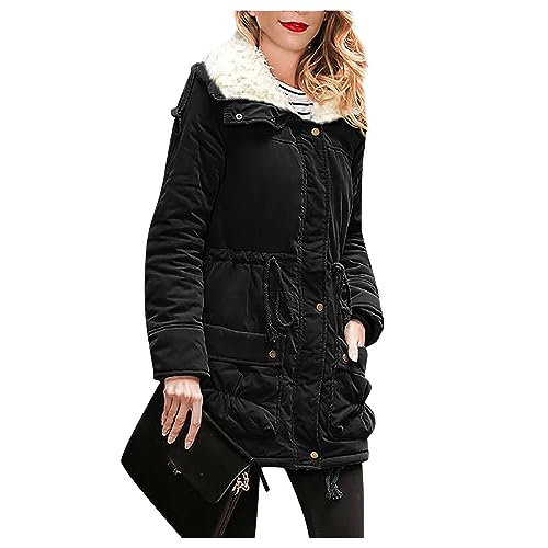 Vasreyy Pullover & Strickjacken Cardigan Damen Lang Damen Jacke üBergangsjacke Frauen Warme Einfarbig PlüSchjacke Mit Knopf Herbst Winter Teddy Fleecejacke Oversized Wintermantel Jacke Winter von Vasreyy