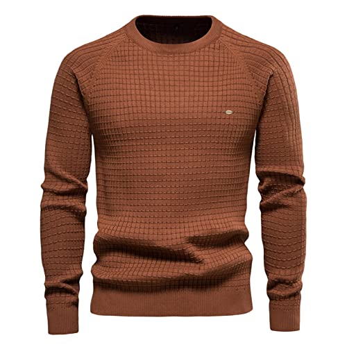 Vasreyy Strickpullover Herren Langarm Winter Einfarbig Rollkragenpullover Rollkragen Pullover Turtleneck Strickpullover Feinstrick Sweater Freizeit Pulli Slim Fit Sweatshirt Männer Oberteile von Vasreyy