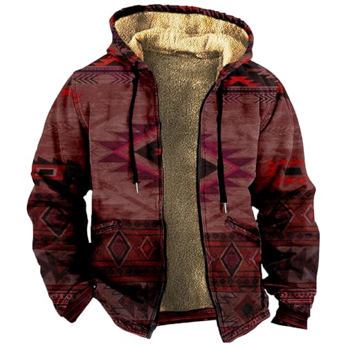 jacke herren winterjacke herren fleecejacke strickfleecejacke herren sweatshirt herren mit kapuze Herren Winter Jacke Sweatshirt Jacke Jacke Herren Winterjacke Lederjacken Herren (Hot Pink, XL) von Vasreyy