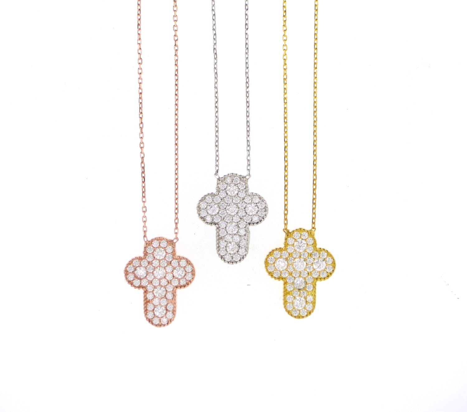 Geschwollene Kreuz Halskette von VassariBoutique