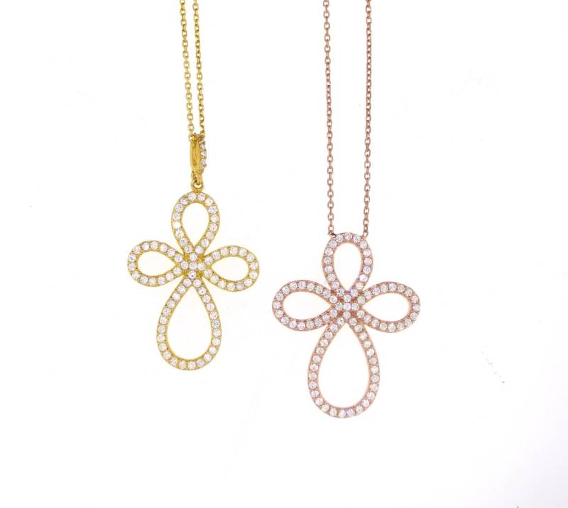 Große Loop Of Faith Kreuz Halskette von VassariBoutique