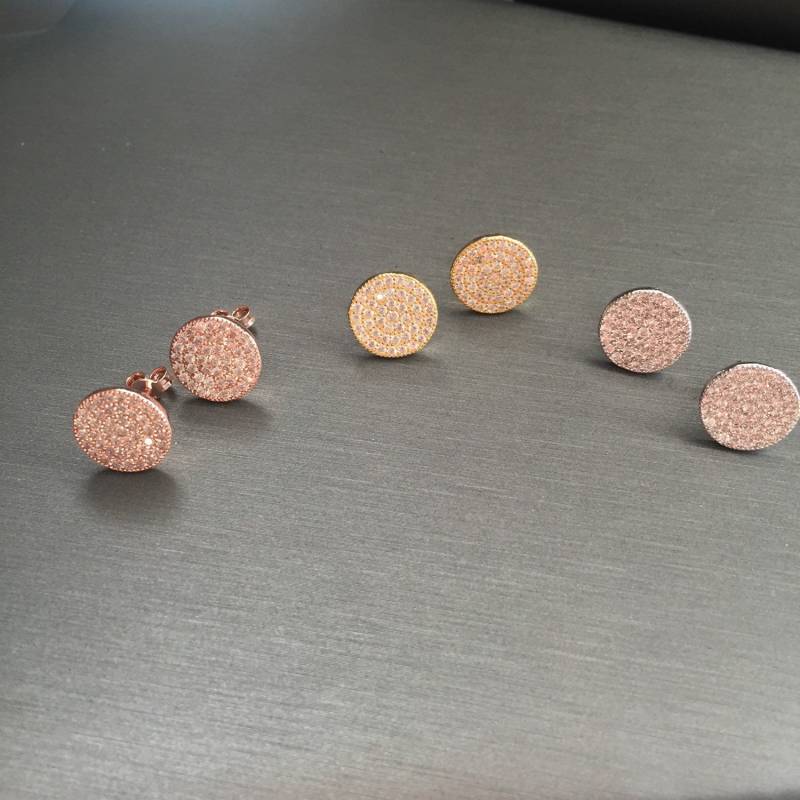 Große Ohrstecker Scheiben Ohrringe von VassariBoutique