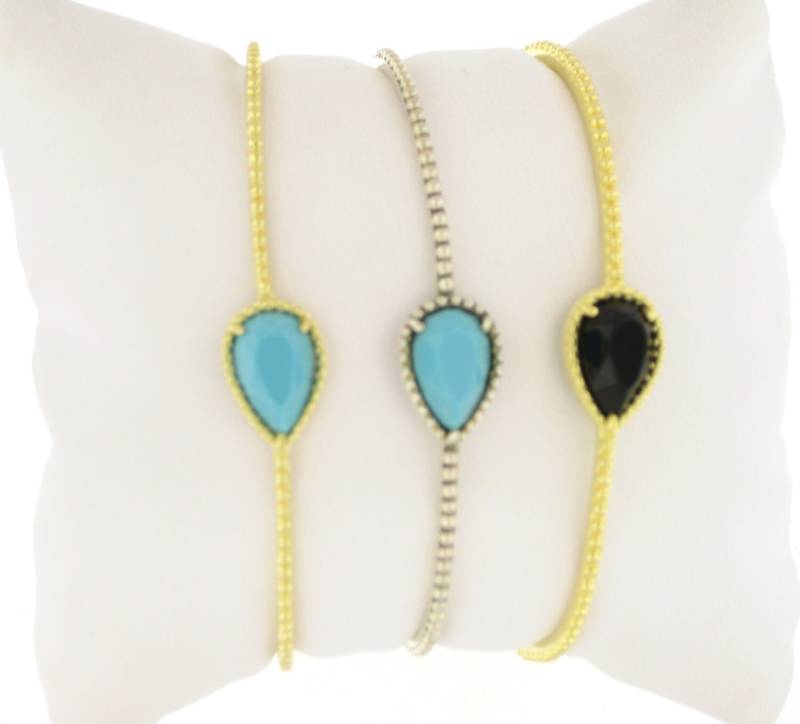 Sale - Teardrop Stein Armreif von VassariBoutique