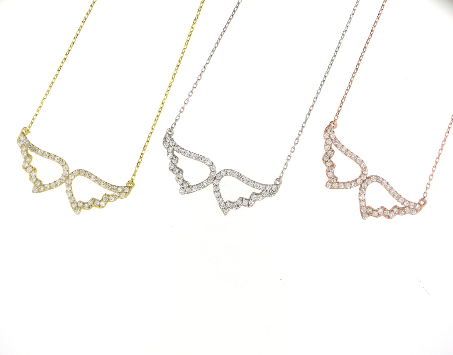 SaleKleine Pave Engelsflügel von VassariBoutique