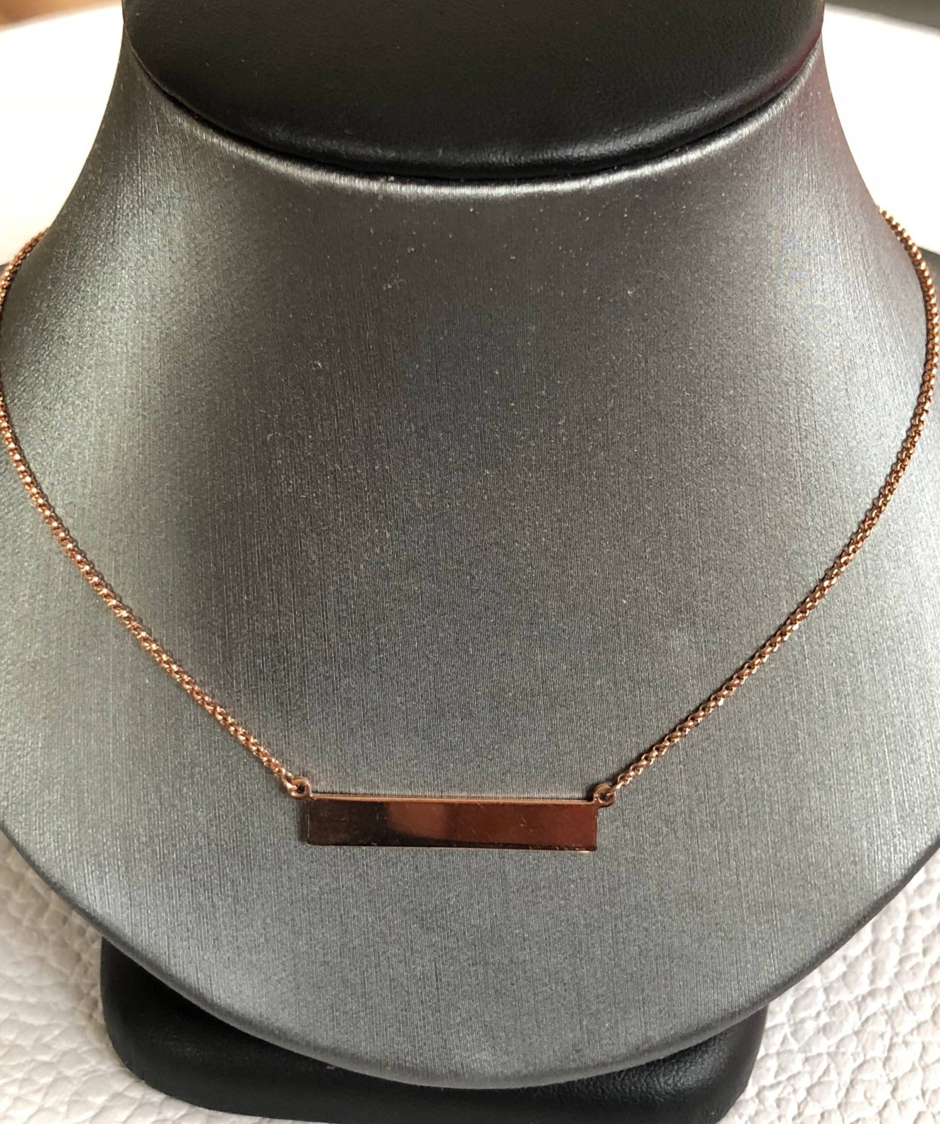 Schlichte Bar Halskette von VassariBoutique