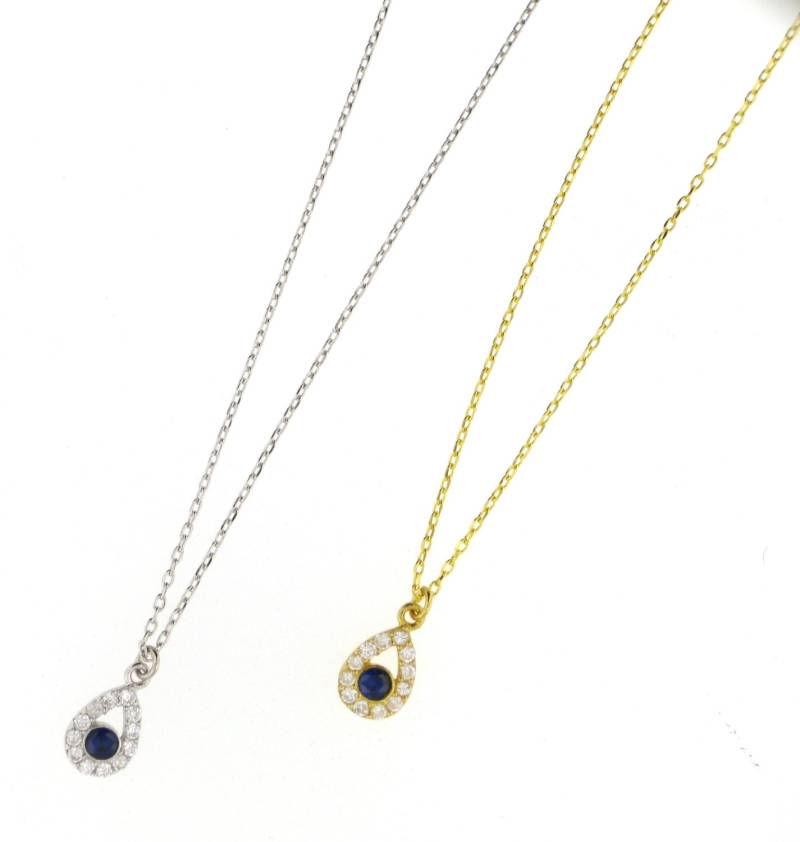 Teardrop Saphir Halskette von VassariBoutique