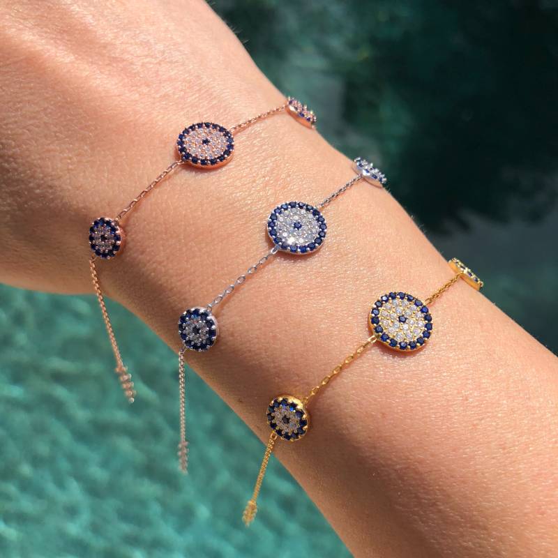 Trois Elegantes Evil Eye Armband von VassariBoutique