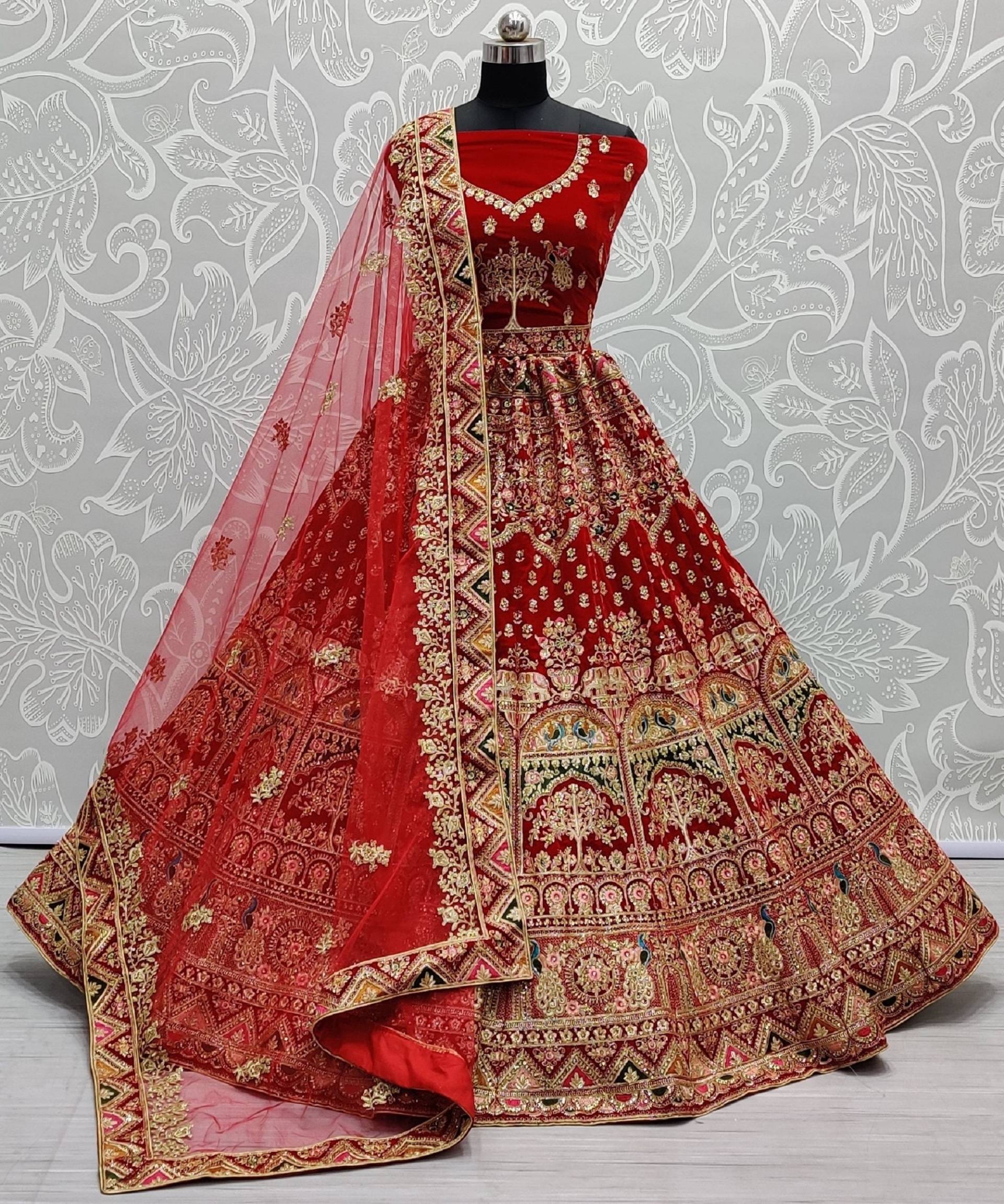 Heavy Work Maroon Color Braut Lehengacholi, Hochzeit Chaniya Choli, Handarbeit Lehenga Choli Für Frauen, Hochzeit Dulhan von Vastrawear18