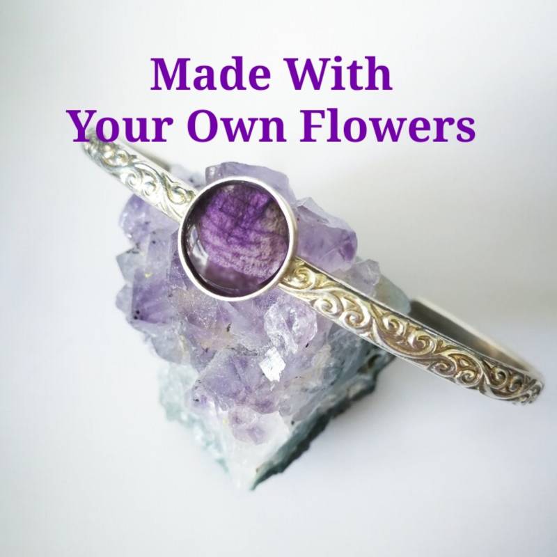 Personalisiertes Sterlingsilber-Armband Für Die Erhaltung Der Blume Andenken-Schmuck von VasyaBoutique