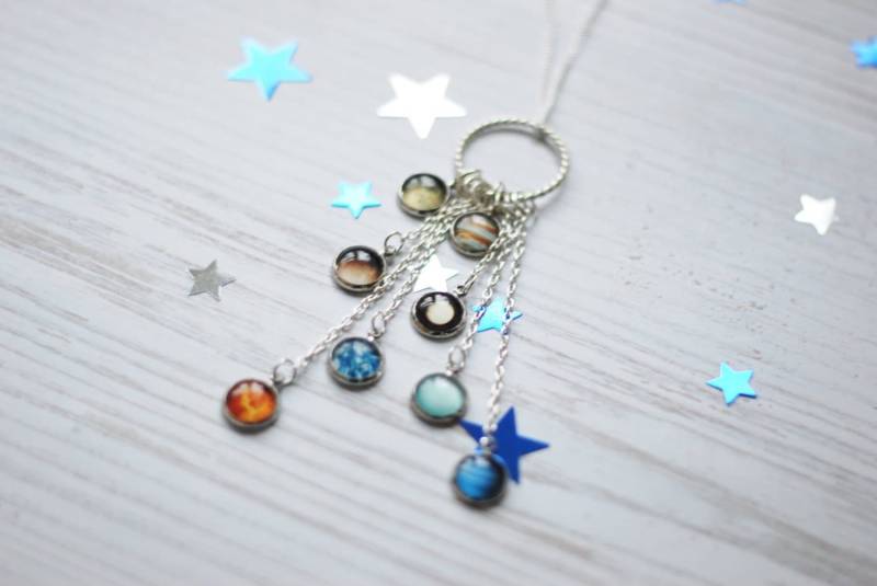 Sonnensystem Quaste Halskette Planet Schmuck, Geek Weltraum Geschenk von VasyaBoutique