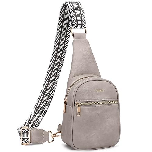 VATAN Kleine Schultertasche Damen Crossbody Bauchtaschen Leder Crossbody Taschen für Frauen, C-grau, Bauchtasche Umhängetaschen Damen Trendy von Vatan